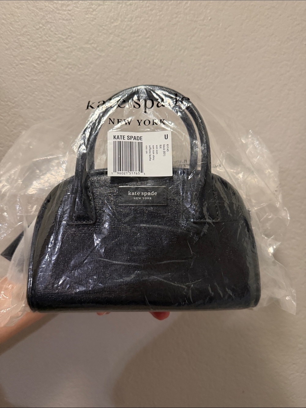 kate spade black mini dome satchel handbag